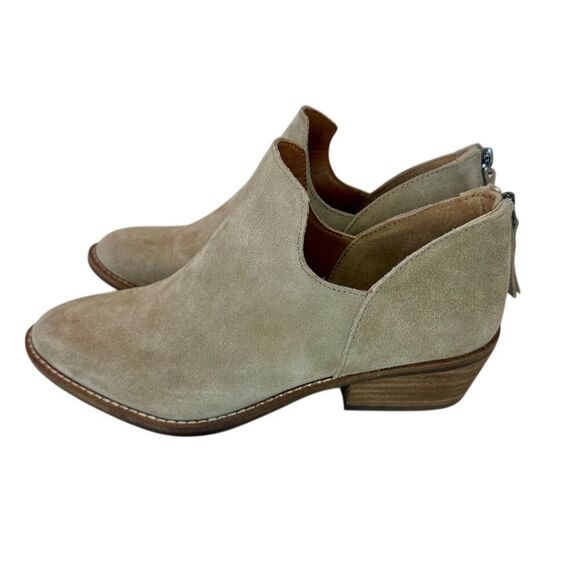 Lucky Brand Women's Fitina Bootie Brown Suede Ankle Boots Size 8.5, NWOT. - Picture 3 of 7